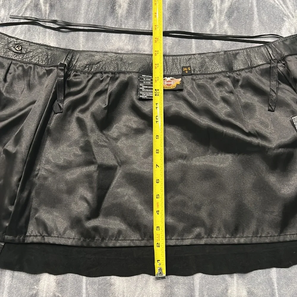 Harley Davidson Leather Skirt - Picture 2 of 9